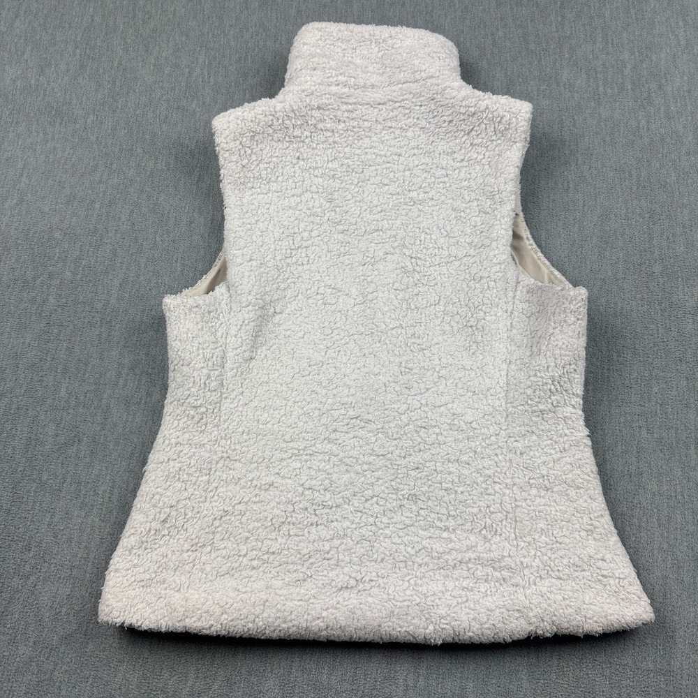 Patagonia Vest Women Small White Los‎ Gatos Fleece Full Zip Fuzzy Pocket 25215 - Picture 13 of 13